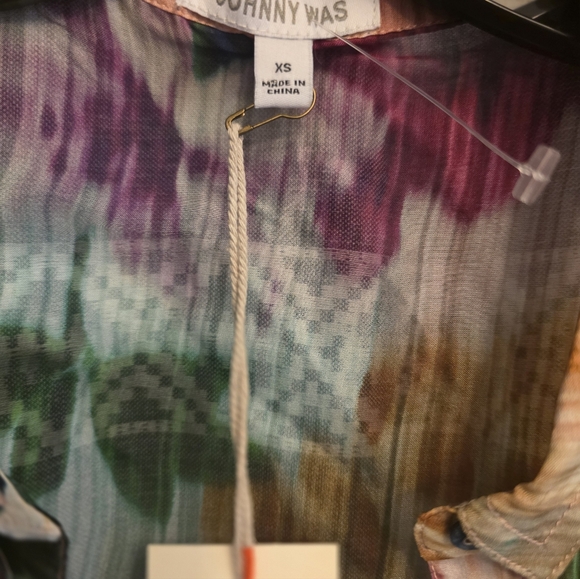 Johnny Was Silk Top Oversized AUDREY Shirt Silk NWT $248 - Picture 4 of 7